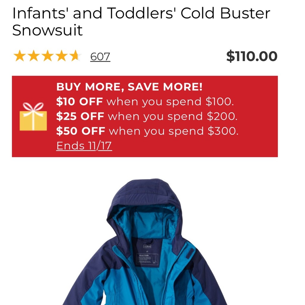 2T LL Bean Blue Snowsuit